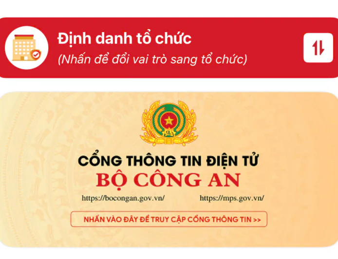 Đăng ký định danh cho tổ chức hành nghề công chứng trên VNeID