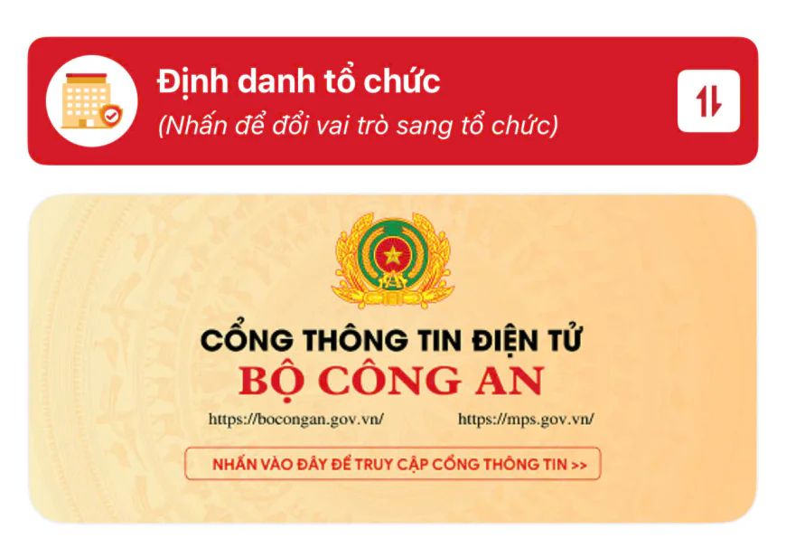 Đăng ký định danh cho tổ chức hành nghề công chứng trên VNeID