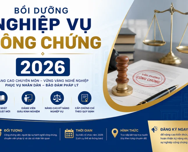 Bồi dưỡng nghiệp vụ Công chứng 2026